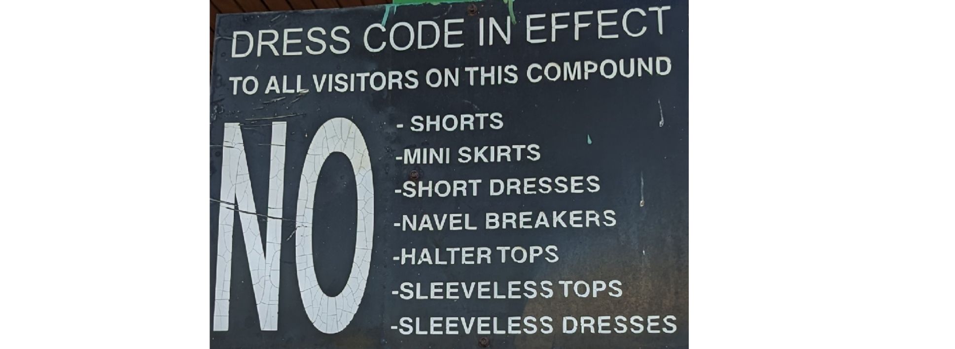 Picture of dress code sign outside St Joseph TML Primary School (attribution: 999real, CC0, via Wikimedia Commons; source: https://commons.wikimedia.org/wiki/File:Picture_of_dress_code_sign_outside_St_Joseph_TML_Primary_School.jpg) Picture of dress code sign outside St Joseph TML Primary School