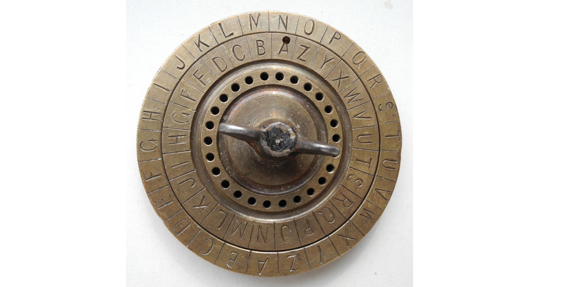 Cipher disc for substitution cipher, manufacturer: Linge, Pleidelsheim (Germany) (attribution: Hubert Berberich as public domain; source: https://commons.wikimedia.org/wiki/File:CipherDisk2000.jpg) Cipher disc for substitution cipher, manufacturer: Linge, Pleidelsheim (Germany)