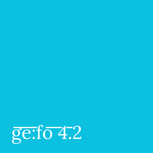 light blue square with issue number in white font