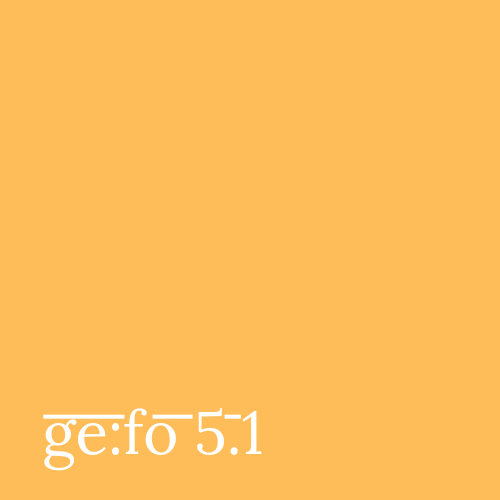Orange square with issue number in white font
