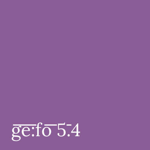 Purple square with issue number in white font