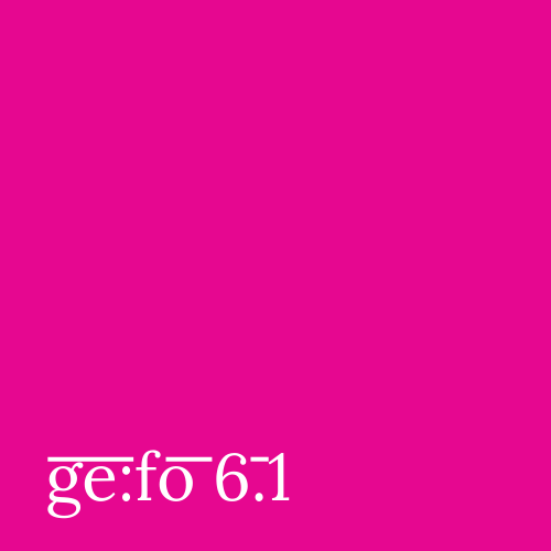 Pink square with issue number