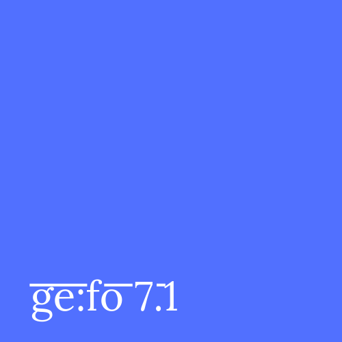 Royal blue square with issue number