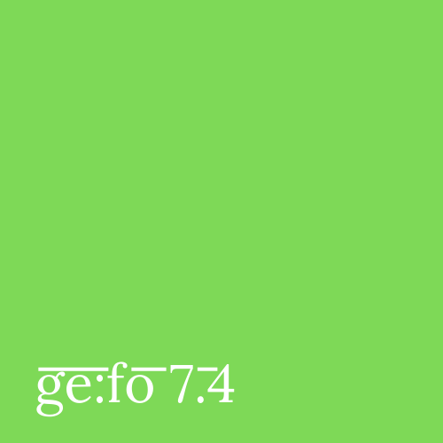 Light green square with issue number