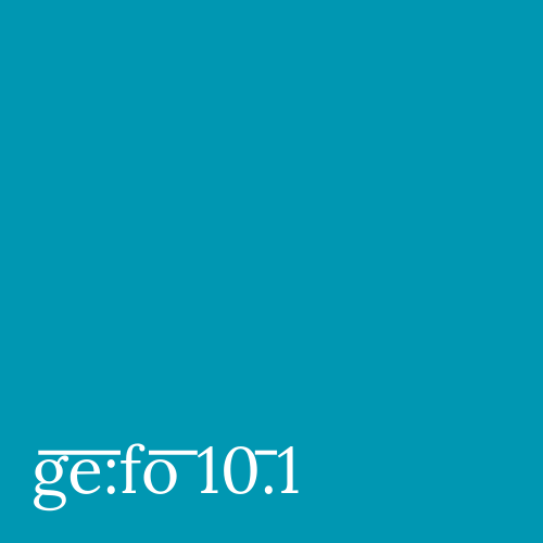 Teal square with issue number
