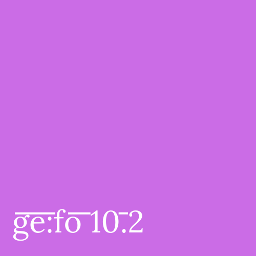 Violet square with issue number
