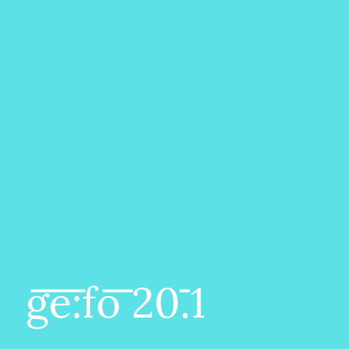 turquoise colored square with issue number 20.1